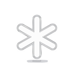 Fototapeta premium Star of Life Outline Icon Emergency Medical Services Symbol Health Symbol
