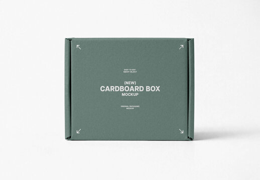 Top View Cardboard Box Mockup