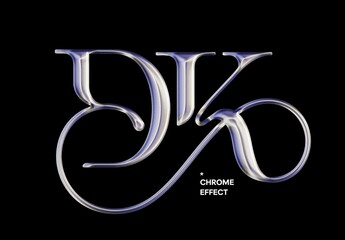 Chrome Logo Effect Mockup