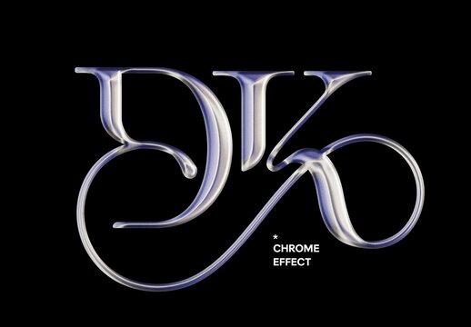 Chrome Logo Effect Mockup