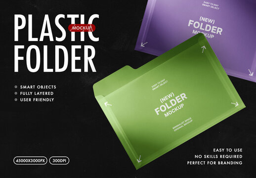 Plastic Folder Mockup