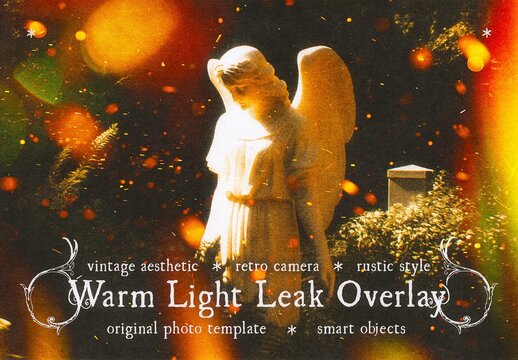 Warm Light Leak Photo Effect Mockup