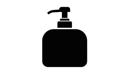 Obraz premium Black dispenser bottle with pump.