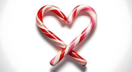 Candy canes forming a heart shape