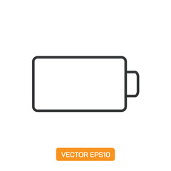 Naklejka premium Battery Icons. Thin Line Symbol Elements Collection.