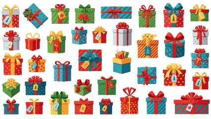 Colorful Christmas presents and gifts 9.