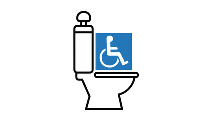 Obraz premium Accessible toilet for disabled people symbol 2.