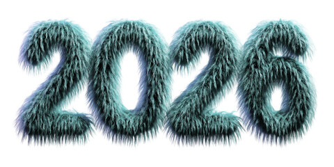 Furry Numbers 2023 Made Of Hair Texture For Festive Year Graphics And Design