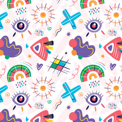 Fototapeta premium Tropical jungle leaf pattern with exotic green palm foliage vector