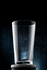Empty Highball Glass for Cocktails on Dark Background