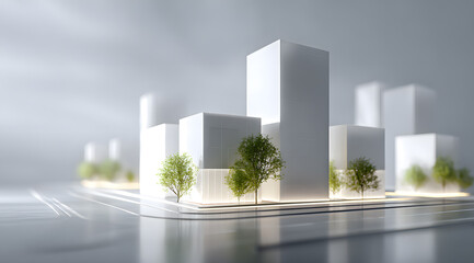 modern office building in city