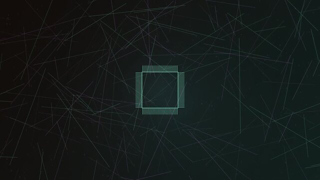 Abstract geometric lines emerge and dissolve against a dark backdrop