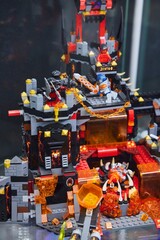 Obraz premium Moscow, Russia. - June 23, 2025: Lego construction kit, old models. Collection of the famous toy series