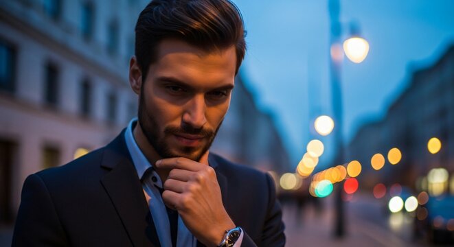 Arrogant Person Modern Urban Portrait Portraying Confidence Bordering on Conceit