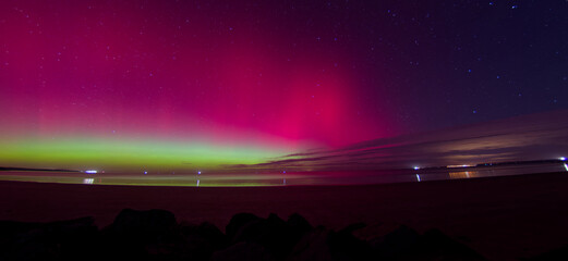 aurore boreale, en bretagne nord
