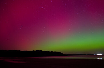 aurore boreale, en bretagne nord