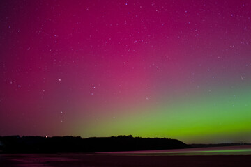 aurore boreale, en bretagne nord