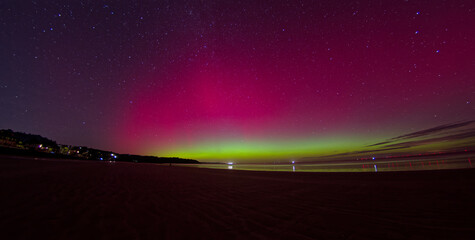 aurore boreale, en bretagne nord