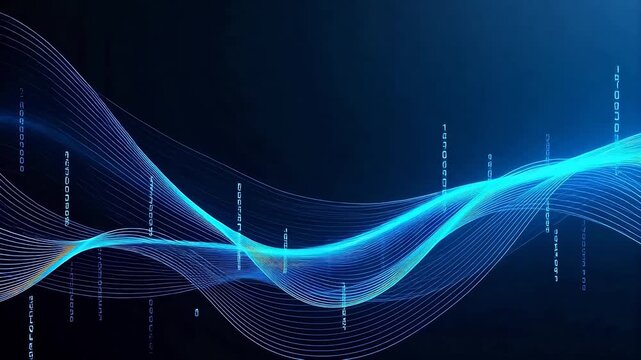 Abstract digital wave pattern