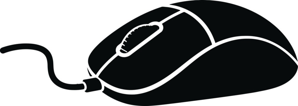 Computer mouse with cord