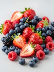 Obraz premium Assortment of Fresh Mixed Berries