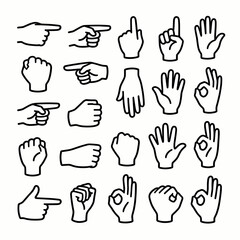 Fototapeta premium [Vector EPS]Collection of various hand gesture illustrations for different meanings