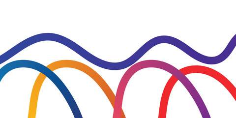 Abstract Party with Gradient. Vector 3D Curve Rainbow Ribbons Background, Rainbow Color line Ribbons shape background, colorful gradient line pattern background.