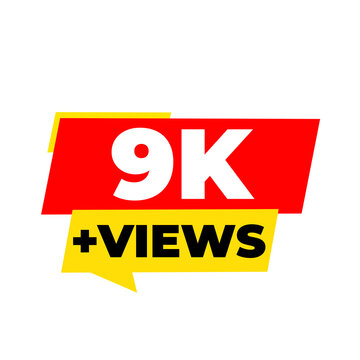 9K streaming milestone png, creator popularity badge, social audience icon, engagement success label