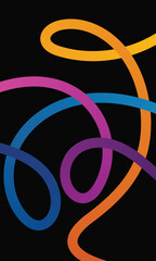 Abstract Party with Gradient. Vector 3D Curve Rainbow Ribbons Background, Rainbow Color line Ribbons shape background, colorful gradient line pattern background.