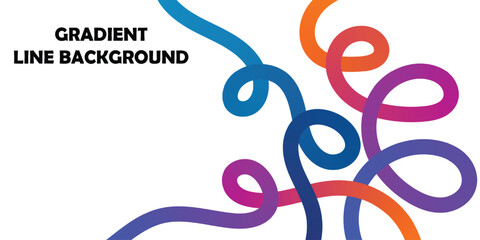 Abstract Party with Gradient. Vector 3D Curve Rainbow Ribbons Background, Rainbow Color line Ribbons shape background, colorful gradient line pattern background.