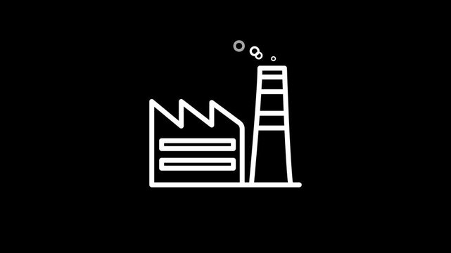 Brick Kiln Liner Icon Animation &ndash; 4K Stock Video, Industrial Heat Resistant Symbol Motion