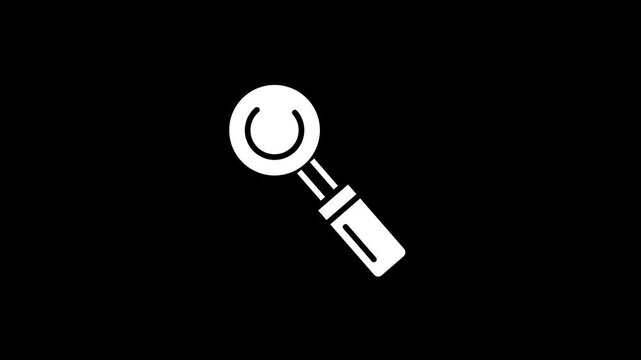 Magnifying Glass Icon Animation &ndash; Zoom Search Symbol Motion Graphic for Apps, UI, 4K Stock Video