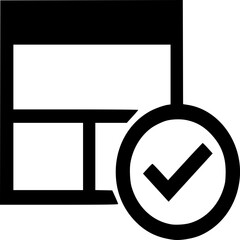 Time Blocking: Minimal black and white vector icon representing time blocking and focused work planning through abstract segmented geometry.