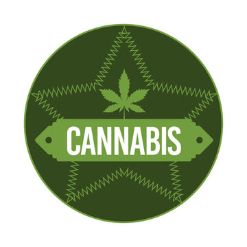 Cannabis product icon, CBD brand Logo