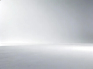 Empty White Studio Background for Product Display with Soft Gradient Lighting and Minimalist Perspective