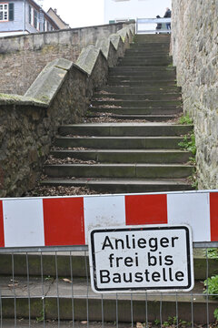 gesperrte treppe