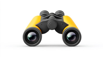 Yellow binoculars for sightseeing and travel adventures
