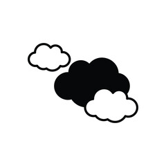 Partly Cloudy icon clean and modern vector illustration