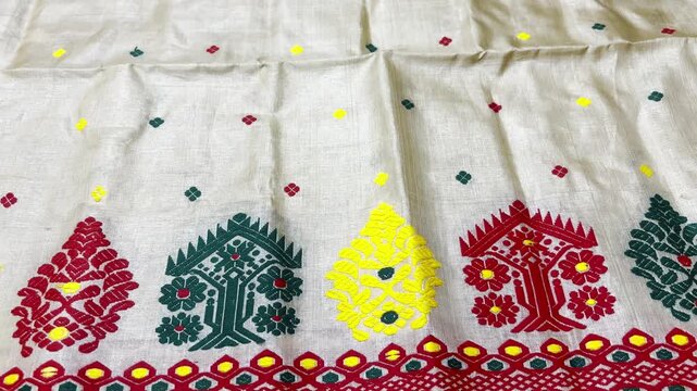 Muga sador is a traditional Assamese women&rsquo;s dress of Assam, Muga silk Assamese sadar, Assamese cloth for Bihu, Muga silk, Assamese women&rsquo;s traditional saree, toss muga sadar, Toss muga