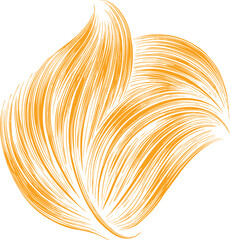 Abstract orange and yellow background with flowing lines and a subtle leaf inspired pattern