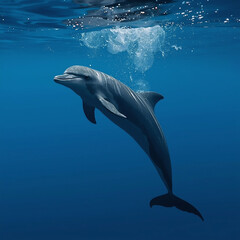 Naklejka premium dolphin in the sea