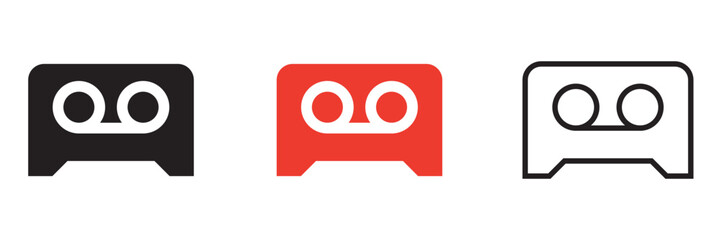 Voicemail icon .  isolated on a white background. Vector illustration. EPS 10