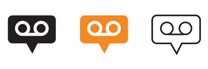 Voicemail icon .  isolated on a white background. Vector illustration. EPS 10