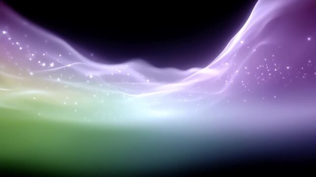 Abstract ethereal energy: a breathtaking display of undulating, luminous colors, swirling across a dark canvas, creating a sense of wonder and cosmic beauty.