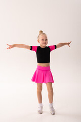 Young dancer with cochlear implant performing expressive sport dance movement. Hearing loss rehabilitation, auditory therapy, assistive technology, physical coordination, and confidence growth