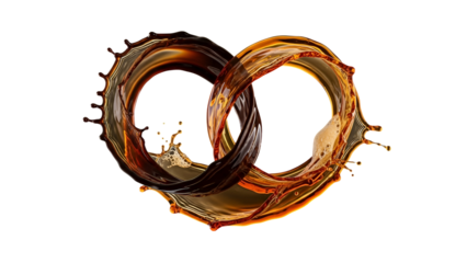 Liquid splash infinity symbol