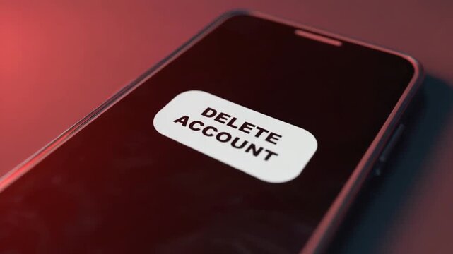 Delete an account from a website.