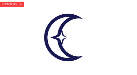 Crescent Moon with Star Symbol.