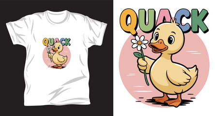 Obraz premium Duck graphic vector T shirt design print.