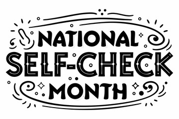 Obraz premium Health Self-Check Month Vector Graphic, Medical Self-Examination and Health Safety Concept